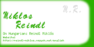 miklos reindl business card
